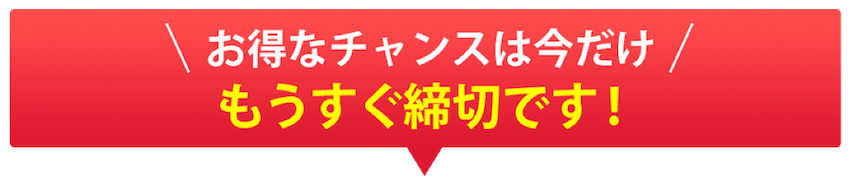 お得なチャンスは今だけ